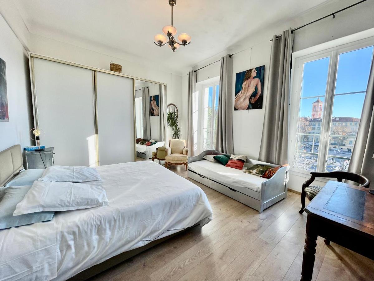 Spacious 3 Bedroom Flat Nice Center - Magnificent View-Parking Zewnętrze zdjęcie