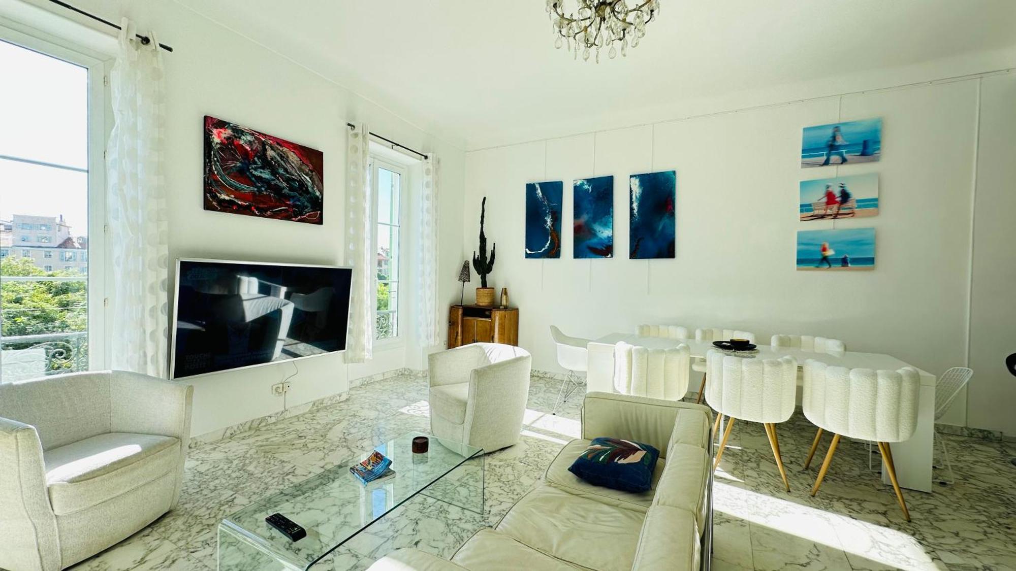 Spacious 3 Bedroom Flat Nice Center - Magnificent View-Parking Zewnętrze zdjęcie